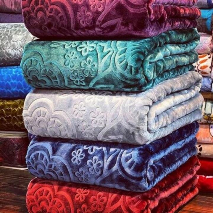 پتوی دونفره نیکوبافت گل برجسته و تک رنگ و الوان ضدحساسیت وضدالکتریسیته ساکن